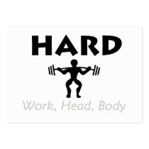 TOP Hard Work Head Body business cards