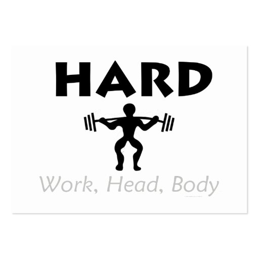 TOP Hard Work Head Body Business Card (front side)