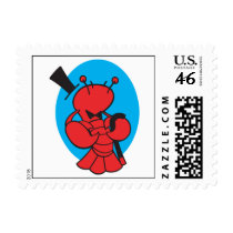top hat and bowtie lobster stamp