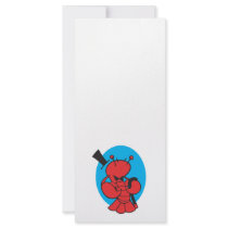 top hat and bowtie lobster personalized rack card