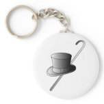 Top Hat and Cane Key Chains