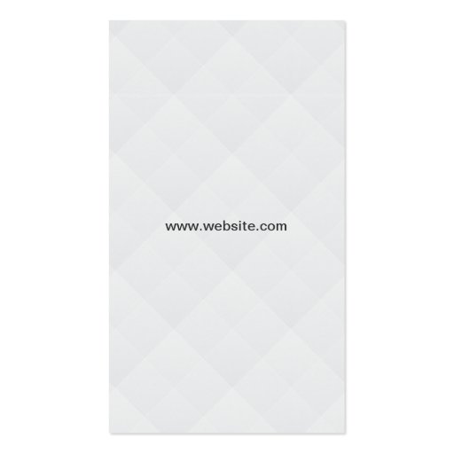 Top hat and mustache business card (back side)