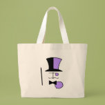 Top Hat Bow Tie and Cane Canvas Bags