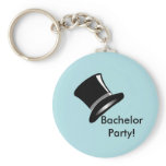Top Hat on Blue Keychains