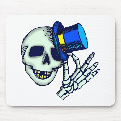 Top Hat Skull Mousepad