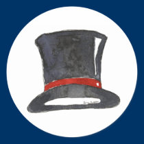 Top Hat Sticker stickers