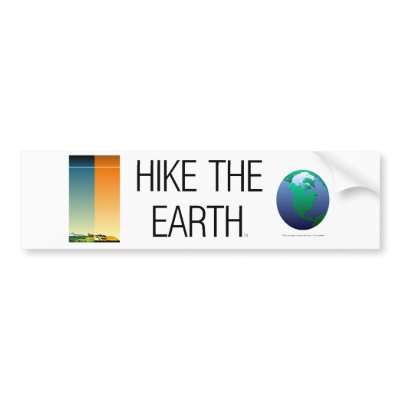 TOP Hike The Earth Bumper Sticker by teepossible