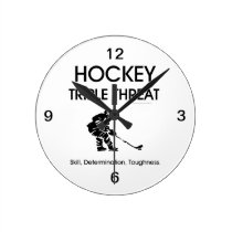 TOP Hockey Triple Threat wall clocks
