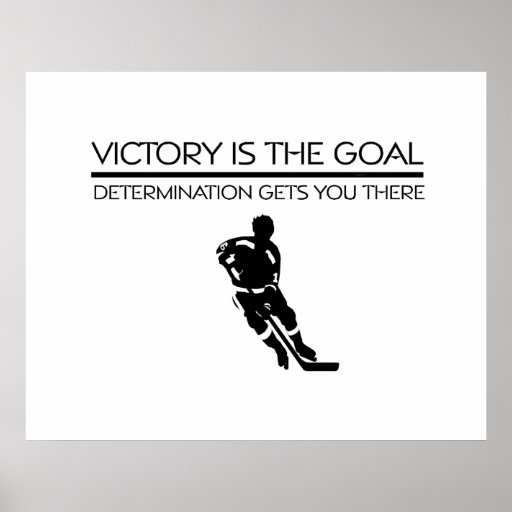 TOP Hockey Victory Slogan Poster Zazzle