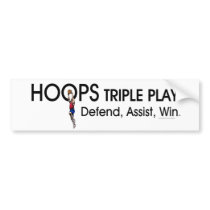 TOP Hoops Triple Play Bumper Stickers