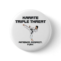TOP Karate Slogan Pinback Button