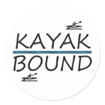 TOP Kayak Bound Round Sticker