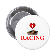TOP Love Horse Racing Pinback Button