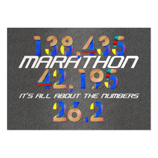 TOP Marathon Numbers Business Card Templates Zazzle