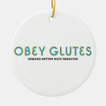 TOP Obey Glutes Christmas Ornament