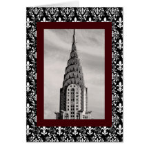 Top of the Chrysler Building NYC - B&W Greeting Cards