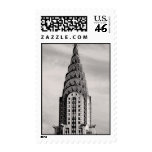 Top of the Chrysler Building NYC - B&W Postage Stamp