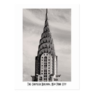 Top of the Chrysler Building NYC - B&W Postcards