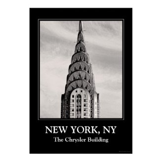 Top of the Chrysler Building NYC - B&W Posters