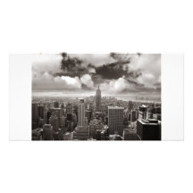 Top of the rock on a postcard photo greeting card
