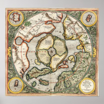 Top of the World - 1595 map Print