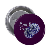 TOP Pom Pom Girl Pinback Button