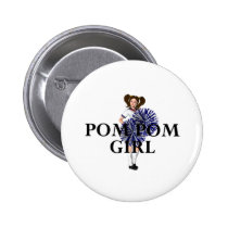 TOP Pom Pom Girl Pinback Buttons