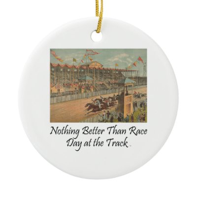 TOP Race Day at the Track Christmas Tree Ornaments