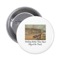 TOP Race Day at the Track Pinback Buttons