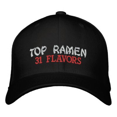 TOP RAMEN, 31 FLAVORS BASEBALL CAP by kotzradio