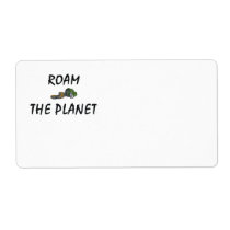 TOP Roam the Planet Custom Shipping Labels