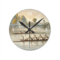 TOP Rowing Round Clock