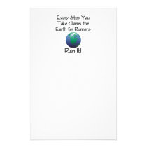 TOP Run Earth Custom Stationery