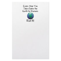 TOP Run Earth Custom Stationery