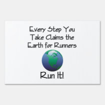 TOP Runner's Earth yard signs