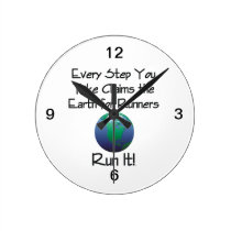 TOP Runner's Earth wall clocks