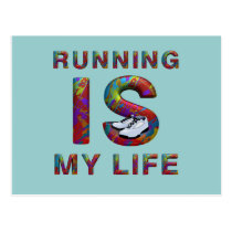 TOP Running is My Life Post Cards