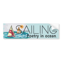 TOP Sailing, Poetry in Ocean bumper stickers by teepossible TOP Sailing, Poetry in Ocean bumper stickers