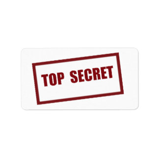 TOP SECRET Avery Label