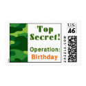 Top Secret Camoflage Party Postage postage