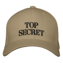 TOP SECRET embroidered hats by M_Cavet TOP SECRET embroidered hats