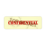 Top Secret Fun Label Stickers