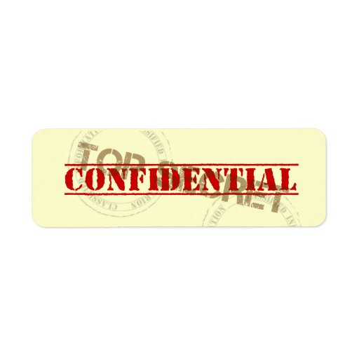 Top Secret Fun Label Stickers Zazzle