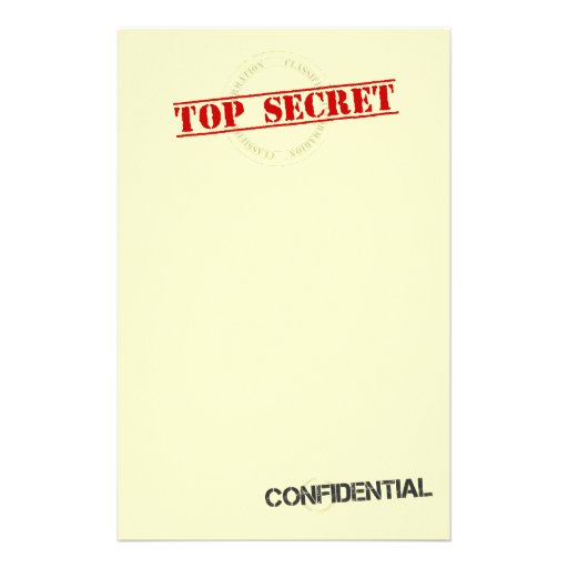 Top Secret Fun Stationary Stationery Zazzle