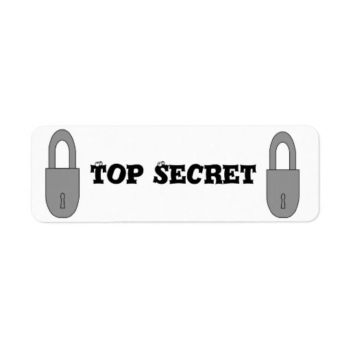 Top Secret Label | Zazzle