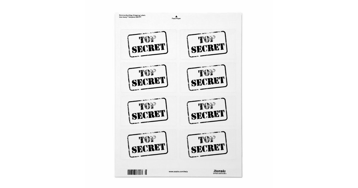 Top Secret Label | Zazzle