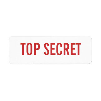 Top Secret Return Address Labels &amp; Templates | Zazzle