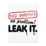 Top Secret, No Problem! Leak it! postcards