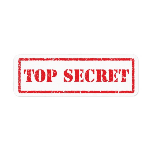 Top secret red distressed label | Zazzle