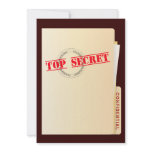 Top Secret Surprise Birthday Party Custom Invites